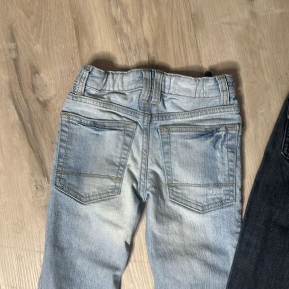 Cat & Jack Skinny Light Wash Jeans, Dark Wash Straight Leg Set Bundle 4 - Picture 5 of 8